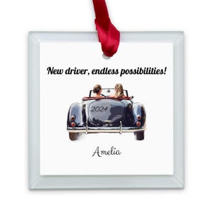 New Driver Ornament for Girls, First Time Driver 2024, Personalized Car Ornament, Custom New Driver Gift, Teen Driver Christmas Ornament