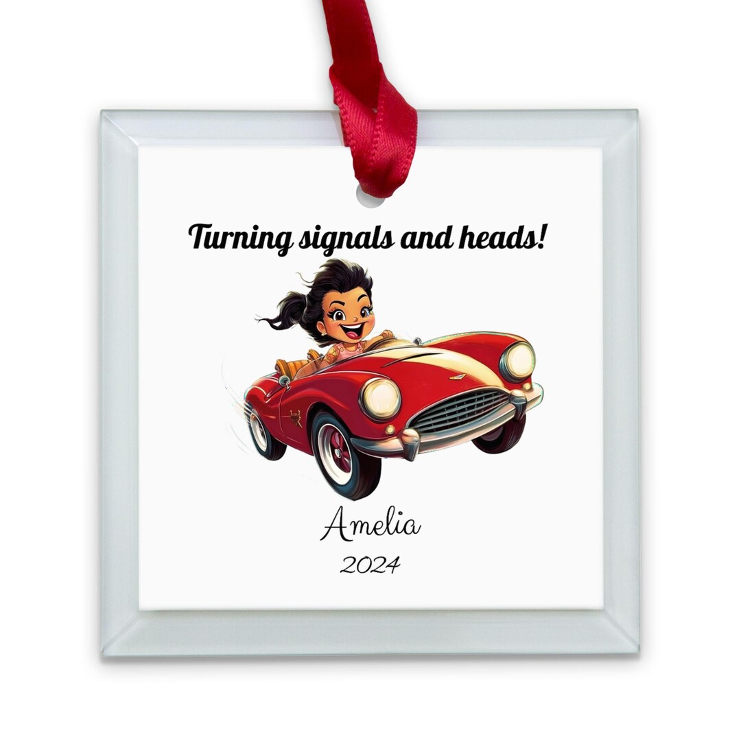 First Time Driver Sticker Personalized First Time Girl Driver Ornament, Car Keepsake, New Driver ...