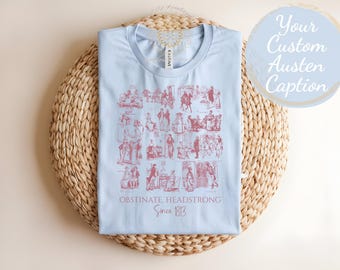 Camiseta de Jane Austen, Orgullo y prejuicio, Mr. Darcy, regalo para amantes de los libros, Elizabeth Bennet, Pemberley, camisetas literarias