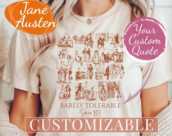 Stolthet och fördom personlig skjorta Jane Austen present Society of Obstinate Girls bokälskare present Mr Darcy Elizabeth Bennet bokskjorta