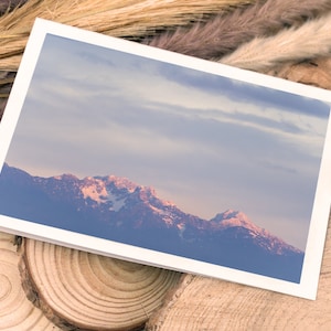 Carte pliante avec impression photo montagnes, carte pliante anniversaire, carte pliante mariages, anniversaires, je t'aime jusqu'aux montagnes et retour, montagnes