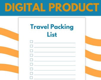Printable Travel Packing List