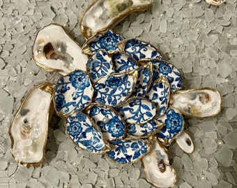 Oyster shell sea turtle wall decor