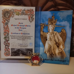 St Michael the Archangel Relic Stones with COA and Pamphlet