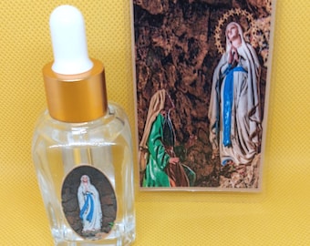 Genuine Blessed Water from the Sacred Grotto at Lourdes with Prayer Card