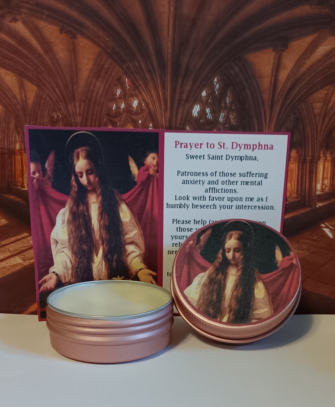 St Dymphna Holy Relic Oil 1 Oz Solid-patron Saint of Anxiety, Stress ...