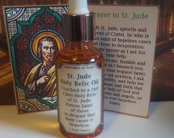 St Jude Holy Relic Oil - Patron Saint of Lost Causes, Desperate Causes