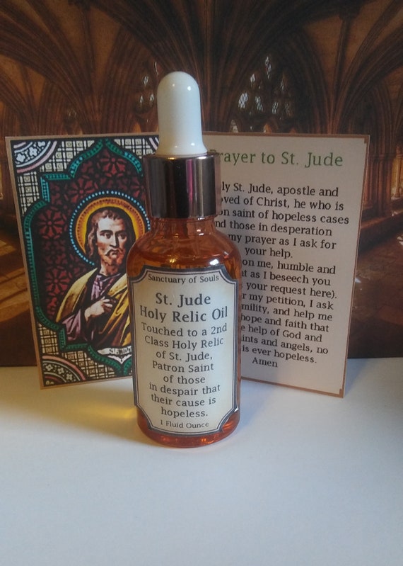 St Jude Holy Relic Oil - Patron Saint of Lost Causes, Desperate Causes