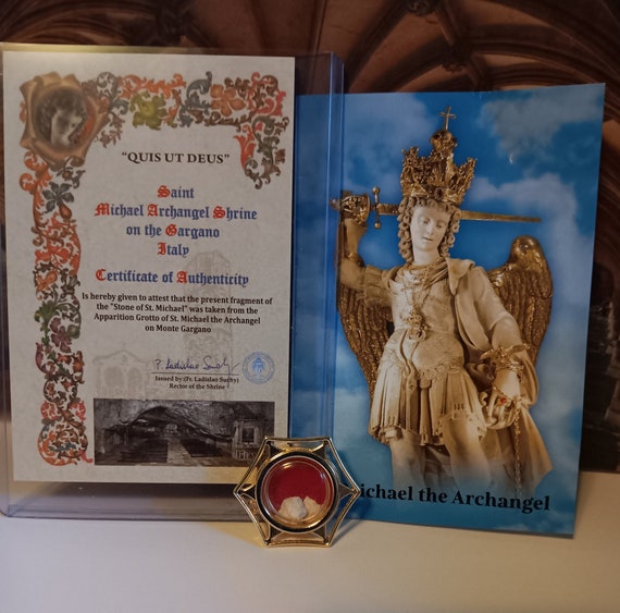 St Michael the Archangel Relic Stones with COA and Pamphlet