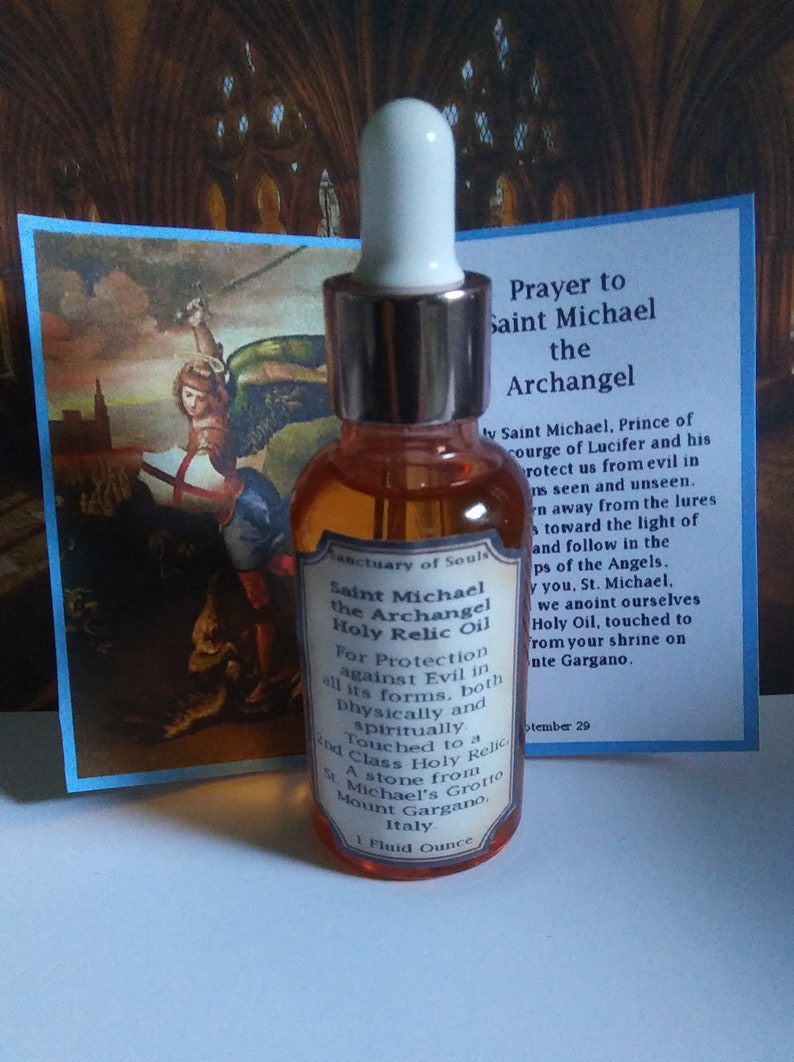 Archangel St. Michael Holy Relic Oil1 Oztouched to a 2nd Class Holy