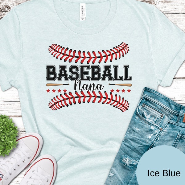 CUSTOM Baseball Nana T-Shirt, Baseball Nana Shirt, Baseball tshirt for her, Sports Nana Tee, Mothers Day Gift, Family Baseball Shirt