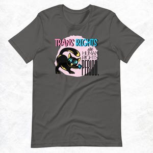 Trans Rechte sind Menschen Rechte | Transgender Sicherheit | LGBTQIA+ Ally | Menschen überPolitik | Sie können Trans-Leute | Unisex-T-Shirt
