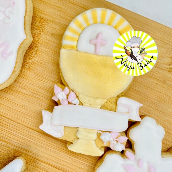 Fast Shipping! Baptism Cookie Cutter | Chalise With A Ribbon Cookie Cutter