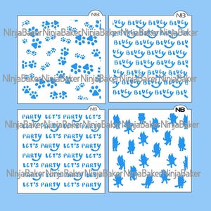 Fast Shipping! Bluey Family Bingo Cookie Stencils