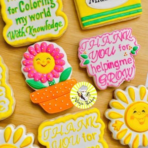 Fast Shipping!! Teacher&#39;s Appreciation Cookie Cutters And Stencils | Thank You Cookie Cutter | Flower Floral Cookie Cutter Stencil