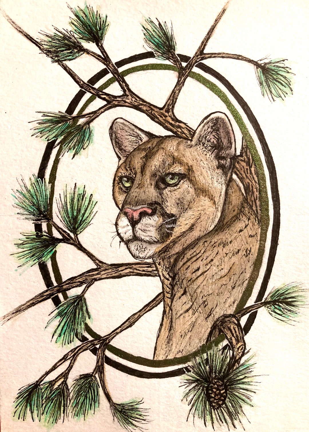 Mysterious Mountain Lion - Etsy