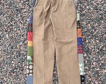 Pantalones de lona con retazos: estilo años 60 reciclado - 36x30