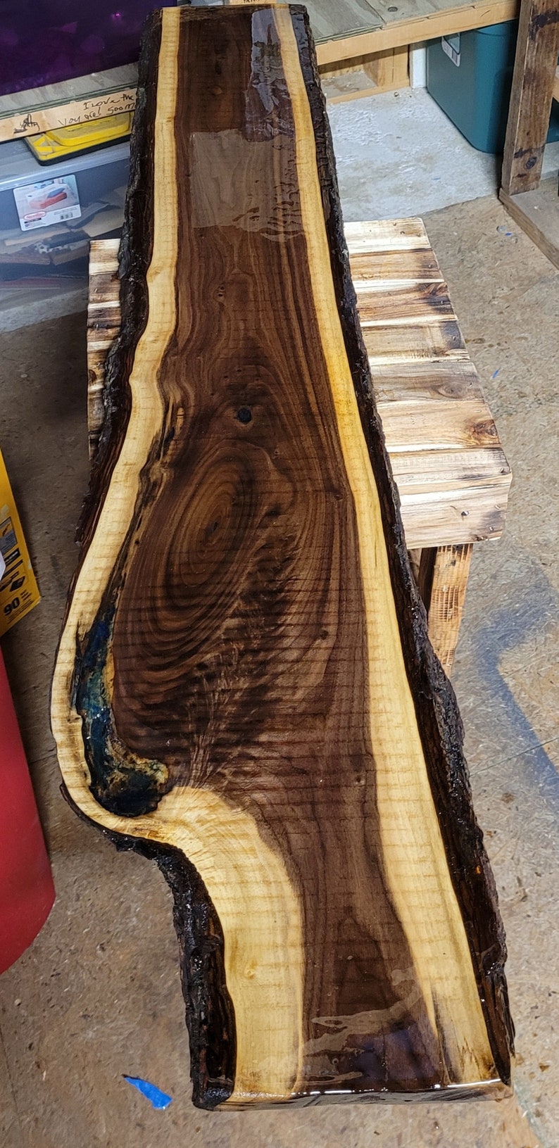 Epoxy Resin Live Edge Epoxy Tables Headboard Coffee Table Etsy