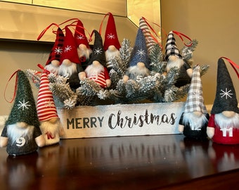 Gnomes | Christmas 12 Days  | Holiday Gnomes | Christmas Gnomes | Unique Christmas Gift | Holiday Decor | Advent | Christmas Tree Ornaments