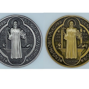 Golf Ball Marker Pocket Token Challenge Coin  St. Benedict  - Buy 1 Get 1 FREE
