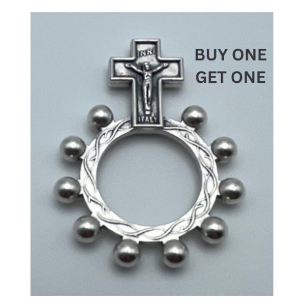 One Decade Catholic Pocket Finger Rosary Ring - BUY 1 GET 1 FREE