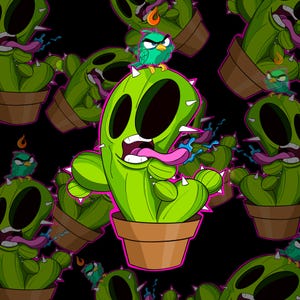 Pegatinas de vinilo de cactus, pegatinas para portátil, pegatinas de cactus, pegatinas para agenda, pequeño obsequio, pegatinas divertidas, regalo divertido de cactus, regálale