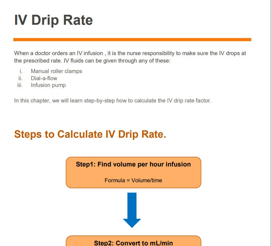 Solved Temperature Conversions, I\&O, and IV Drip Rates