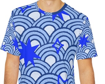 Men's Graphic Stars Polyester Tee: All Over Print
