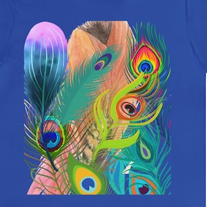 Bird Lovers, Feathers, Animal Lover, Aesthetic, Boho, Cute, Modern, Abstract, Gift, Mom, Dad, Cool, Jersey Short Sleeve Tee,  comfort colors
