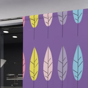 Arrow Pattern Print Window Curtains (1 Piece) Purple Dorm Room Bed Room Kids Room Office Movie Room Blackout Curtain Back to Collage Decor