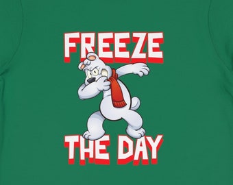 Freeze The Day Polar Bear Toddler Short Sleeve Tee Christmas shirt 2T to 5T many colors T-shirt for Kids Holiday Gift