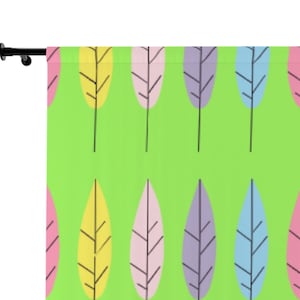 Arrow Pattern Print Window Curtains (1 Piece) Green Dorm Room Bed Room Kids Room Office Movie Room Blackout Curtain Back to Collage Decor