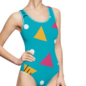 Graphic Trim One-Piece Swimsuit - Ready-to-Wear 1AB76U
