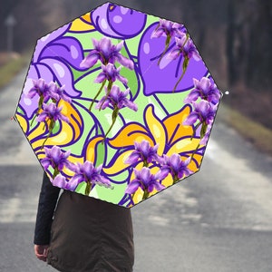 Paraguas plegable impermeable, paraguas de viaje compacto, esencial para los días lluviosos, paraguas portátil liviano, plegable con apertura y cierre automáticos