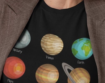 Camiseta Planetas do Sistema Solar: Camiseta Presente de Astronomia