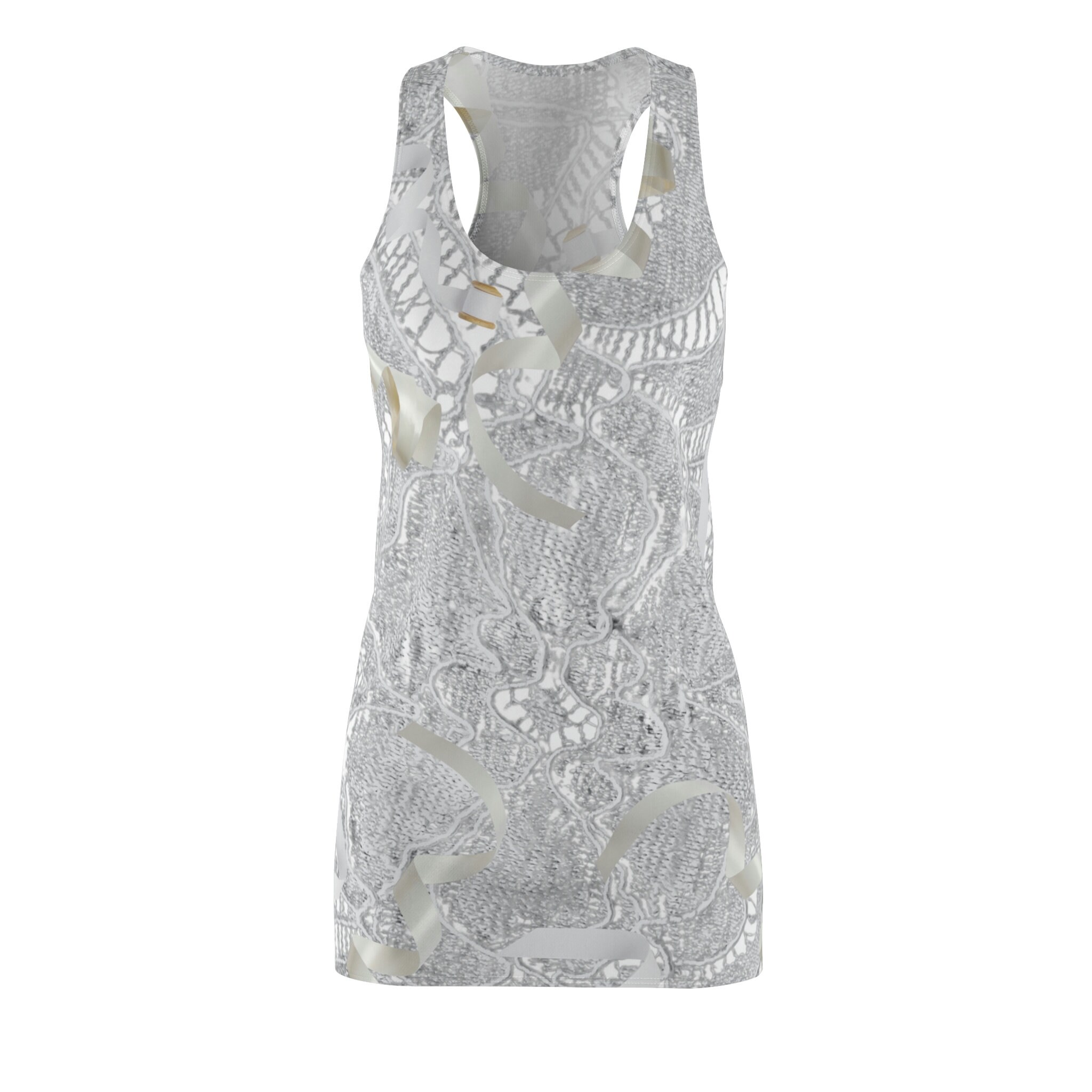 Lace Pattern Racerback Dress: Women's Party Tee-shirt Dress