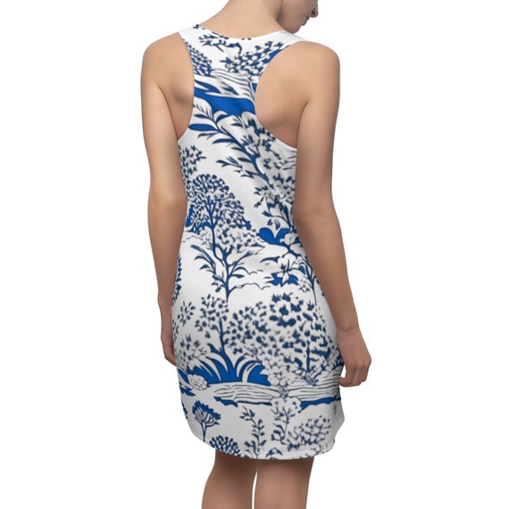 sachin and babi light blue dress Ivory Toile Print Square Neck Sleeveless Mini Dress main image 0
