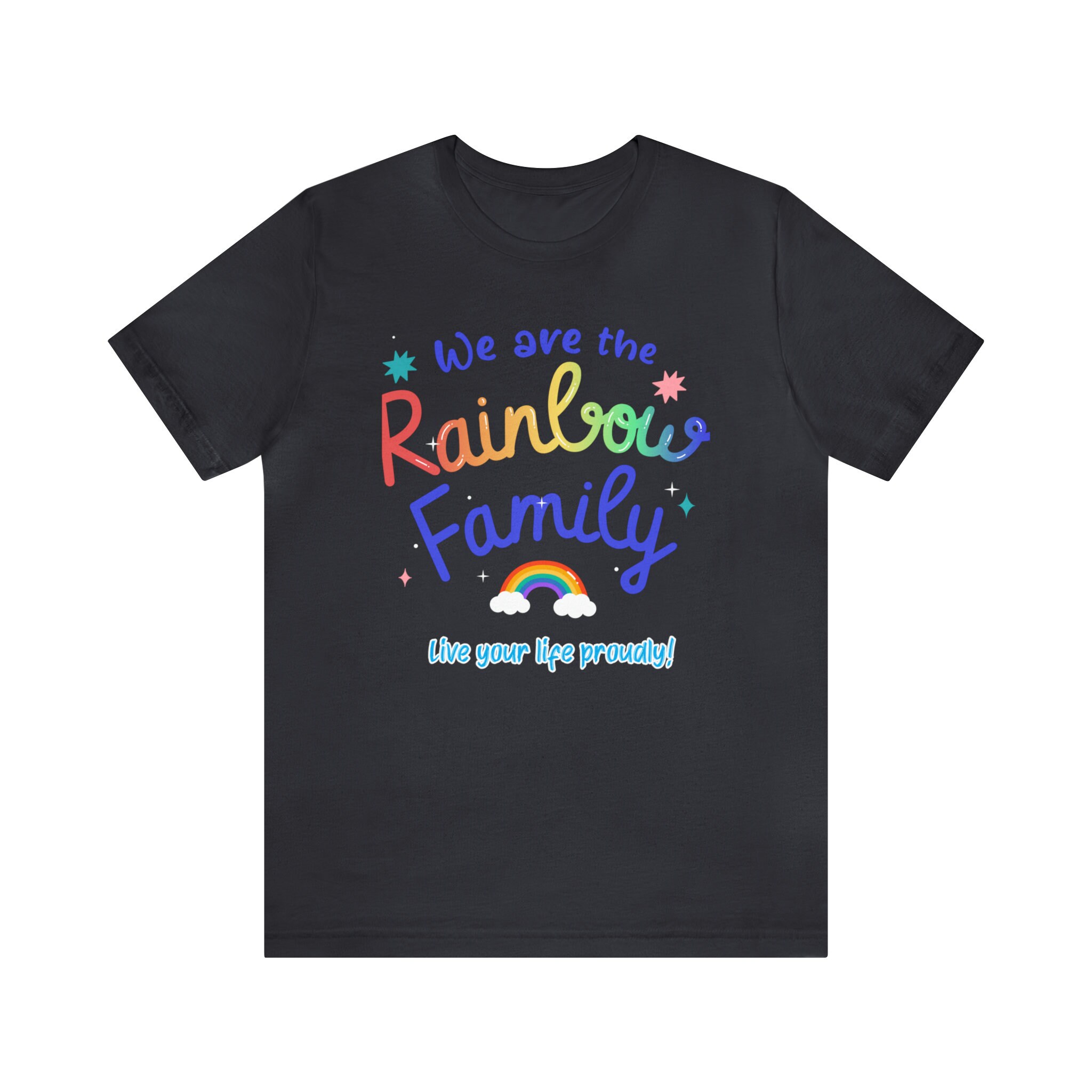 Rainbow Family Jersey Short Sleeve Tee - Etsy