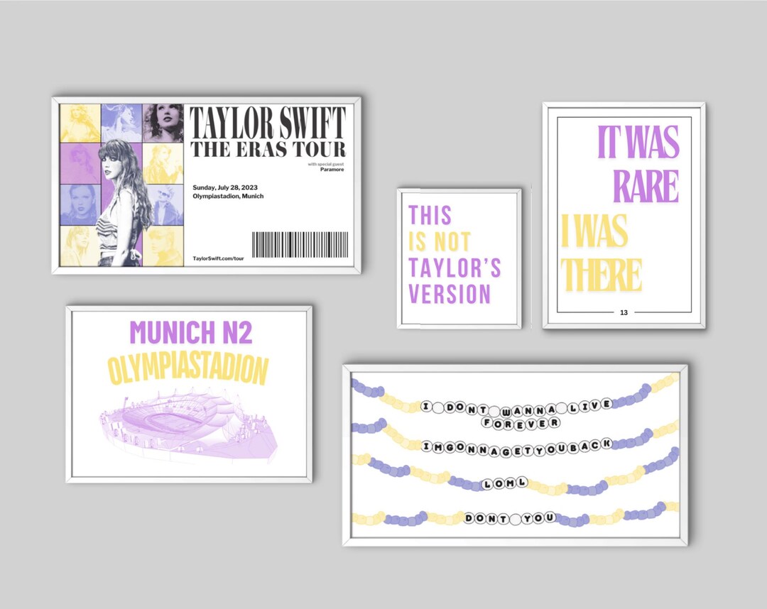 Munich N2 Taylor Swift Eras Tour Poster Set - Etsy