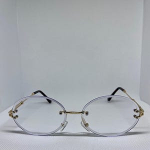 Men Circle Clear Lens Glasses