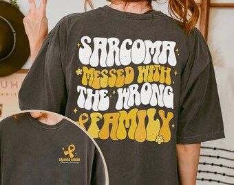Sarcoma Cancer Awareness Shirt, Yellow Ribbon Shirt, Bone Cancer Awareness Shirt, Support Cancer Tee, Sarcoma Bone Cancer Survivor Gift