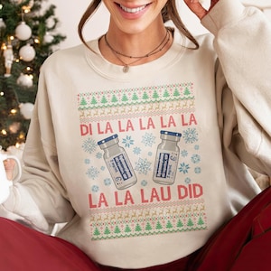 Pharmacist Nurse Ugly Christmas Shirt, Nurse Christmas Shirt, Pharmacy Tech Shirt, Xmas Gift For Er Ed Icu Med surg Rn Pharmacy Pharm Tech