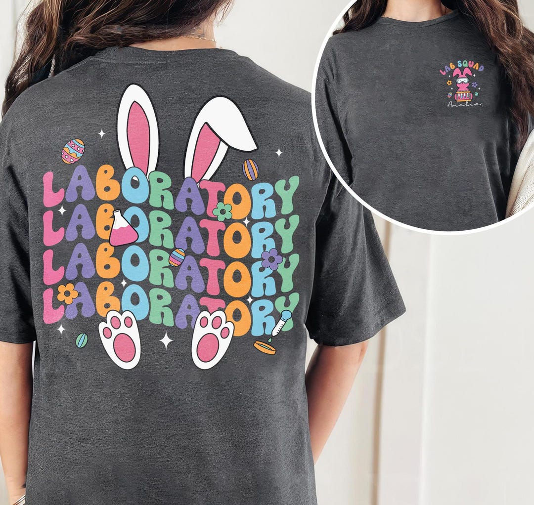 Easter Laboratory Shirt, Custom Lab Tech Shirt, Easter Gift for Lab ...
