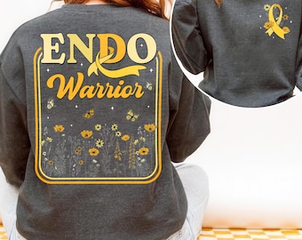 Endometriosis Awareness Sweatshirt, Endo Warrior Gift, Endometriosis Support Shirt, Endo Strong Chronic Pelvic Pain Uteruse Spoonie Shirt