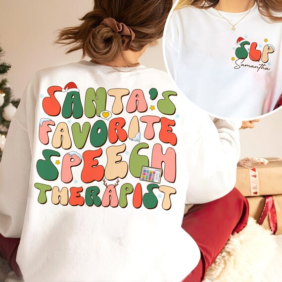 Santa's Favorite Slp Speech-Language Pathologists Christmas T-Shirt Santa's Favorite Slp Speech-Language Pathologists Christmas T-Shirt