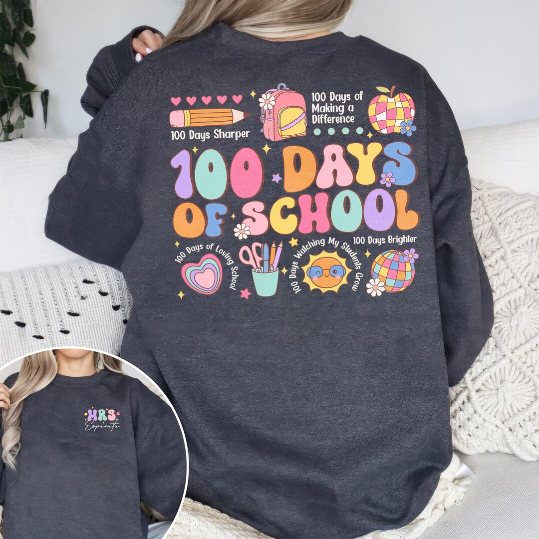 Teacher 100 Days of School Shirt, 100 Days Student Shirt, Happy 100th