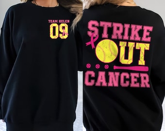 Softball Breast Cancer Shirt, Strike Out Cancer Shirt, Breast Cancer Awareness, Cancer Support Shirt, Survivor Gift, Cancer Warrior Shirt