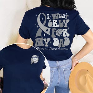 Parkinson&#39;s Disease Awareness Shirt, Grey Ribbon, Parkinson&#39;s Disease Support Shirt, Parkinsons Warrior Gift, Parkinson&#39;s Disease Fighter