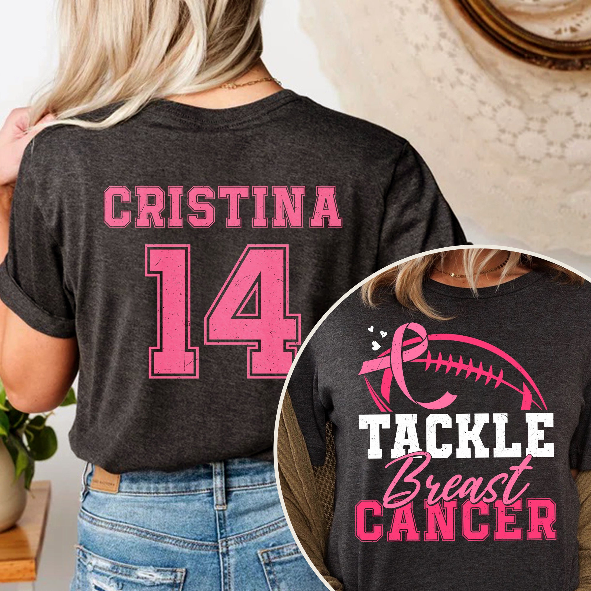 Pink Football Jerseys Breast Cancer - Etsy