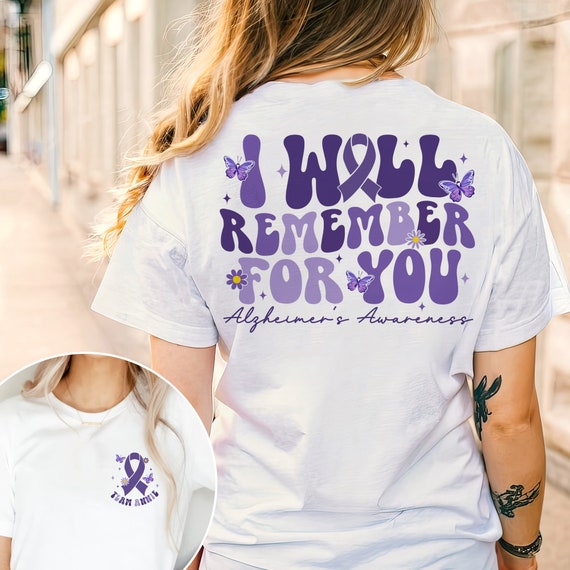 Alzheimer's Awareness Shirt Alzheimers Purple Butterflies Alzheimer's Awareness Shirt Alzheimers Purple Butterflies